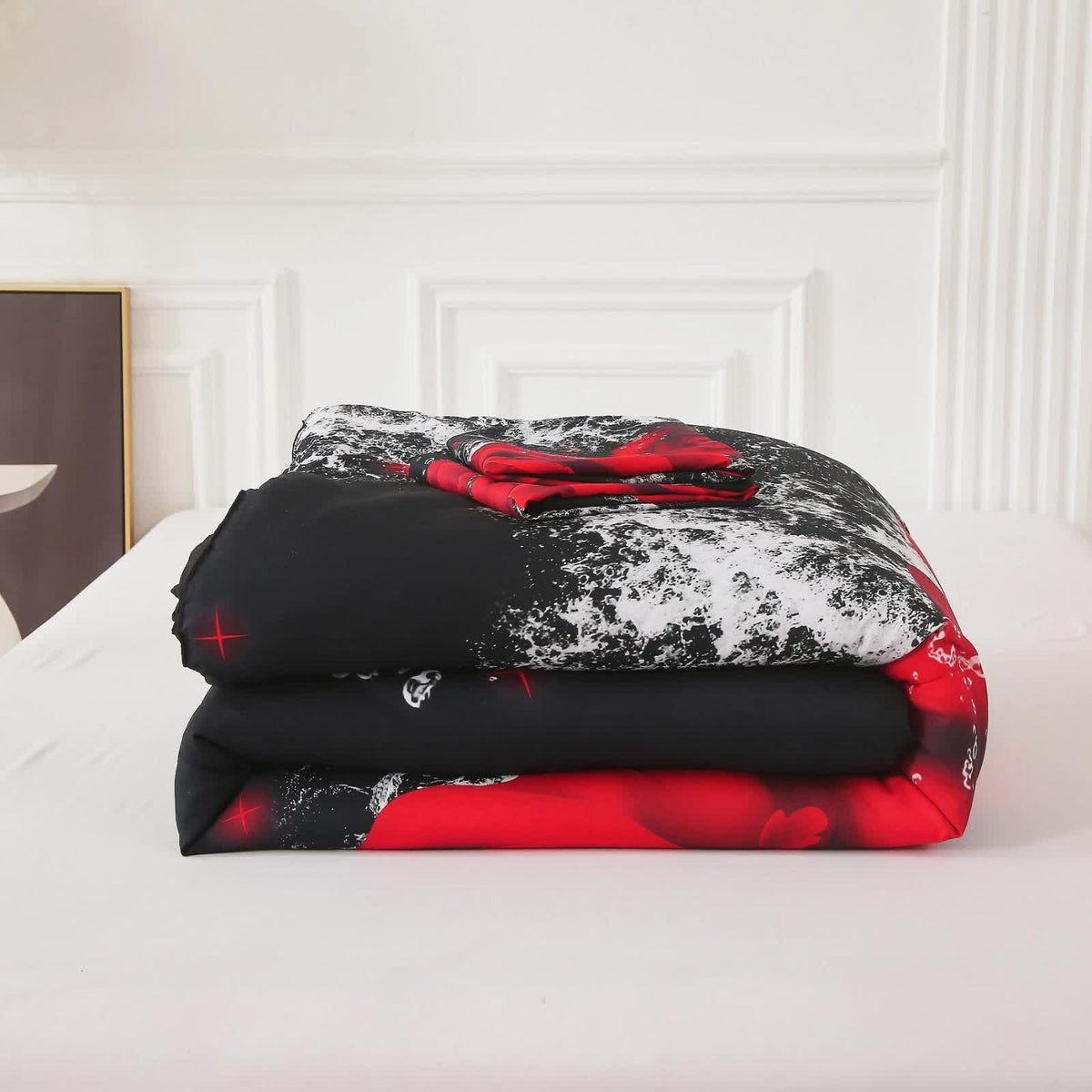 Chill Haven Red Rose 3-Piece Comforter Bundle - Relax & Recharge Style V745-MAB010691AJ3