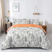 Charming Autumn Warm oranage 3 Pc Comforter & Pillow Cover Set V745-MAB010697AJ3