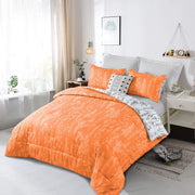 Charming Autumn Warm oranage 3 Pc Comforter & Pillow Cover Set V745-MAB010697AJ3