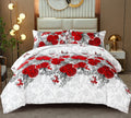 Luxurious rose Soft white 3 Pc Comforter & Pillow Cover Set V745-MAB010756AJ3