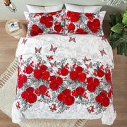 Luxurious rose Soft white 3 Pc Comforter & Pillow Cover Set V745-MAB010756AJ3
