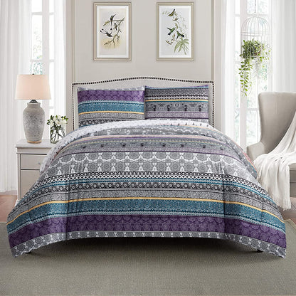 Whimsical Winter Frosty Elegant 3 Pc Comforter & Pillow Cover Set V745-MAB010758AJ3
