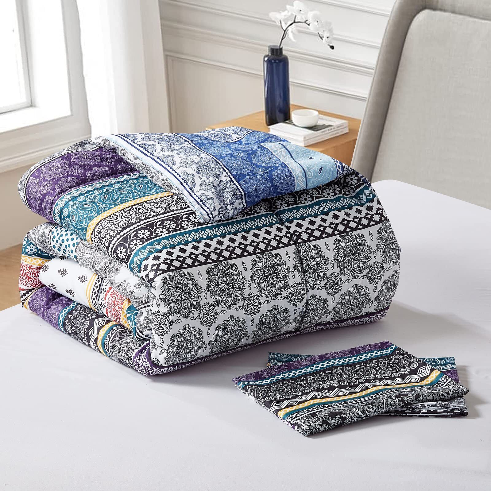 Whimsical Winter Frosty Elegant 3 Pc Comforter & Pillow Cover Set V745-MAB010758AJ3