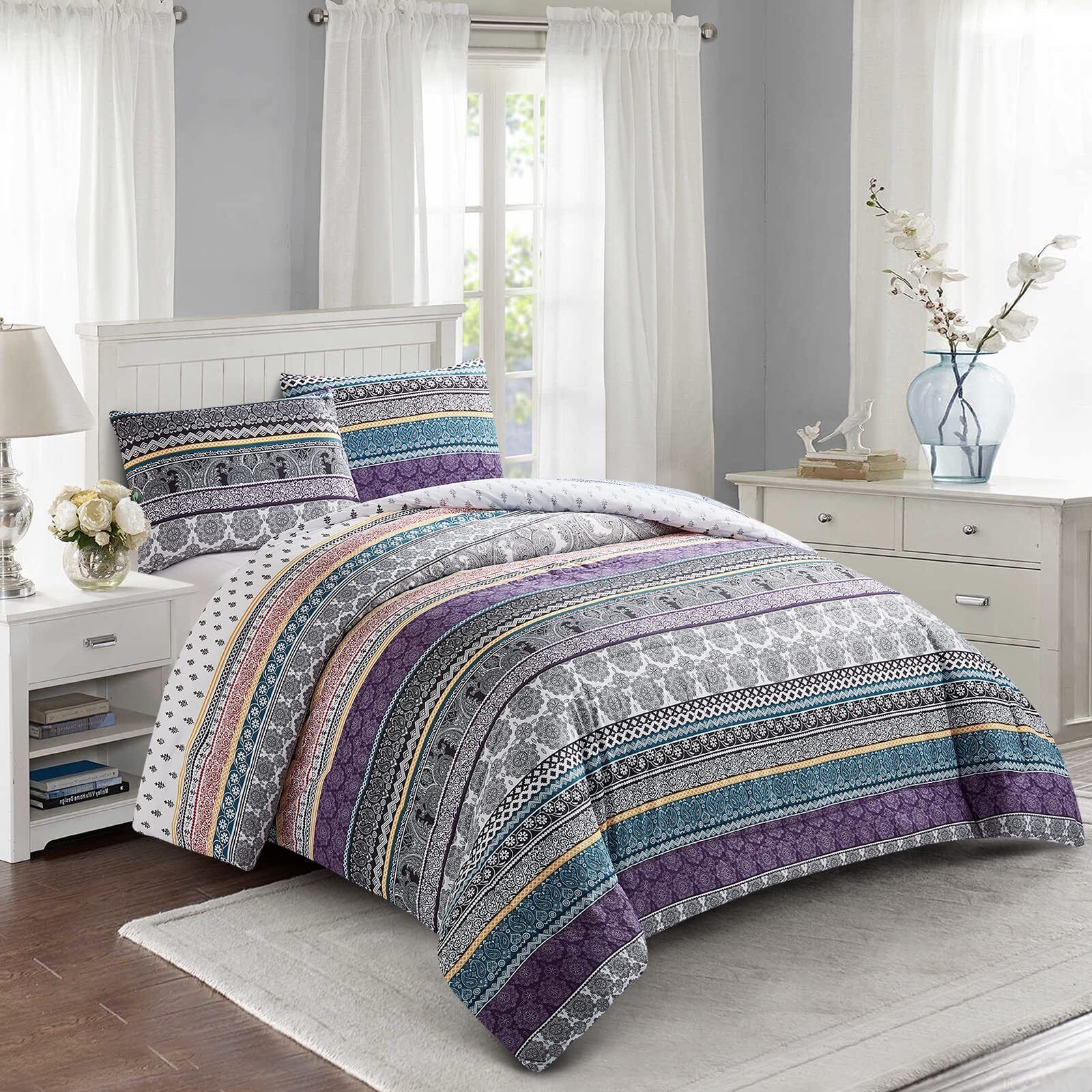 Whimsical Winter Frosty Elegant 3 Pc Comforter & Pillow Cover Set V745-MAB010758AJ3