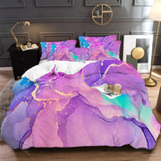 Marble Comforter Set, Queen Size, Warm Quilted Microfiber Bedding V745-MAB010776AG3