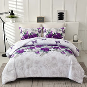 Luxe Loft Purple rose Quilted Comforter & Shams - Trending 3-Piece Set V745-MAB010782AJ3