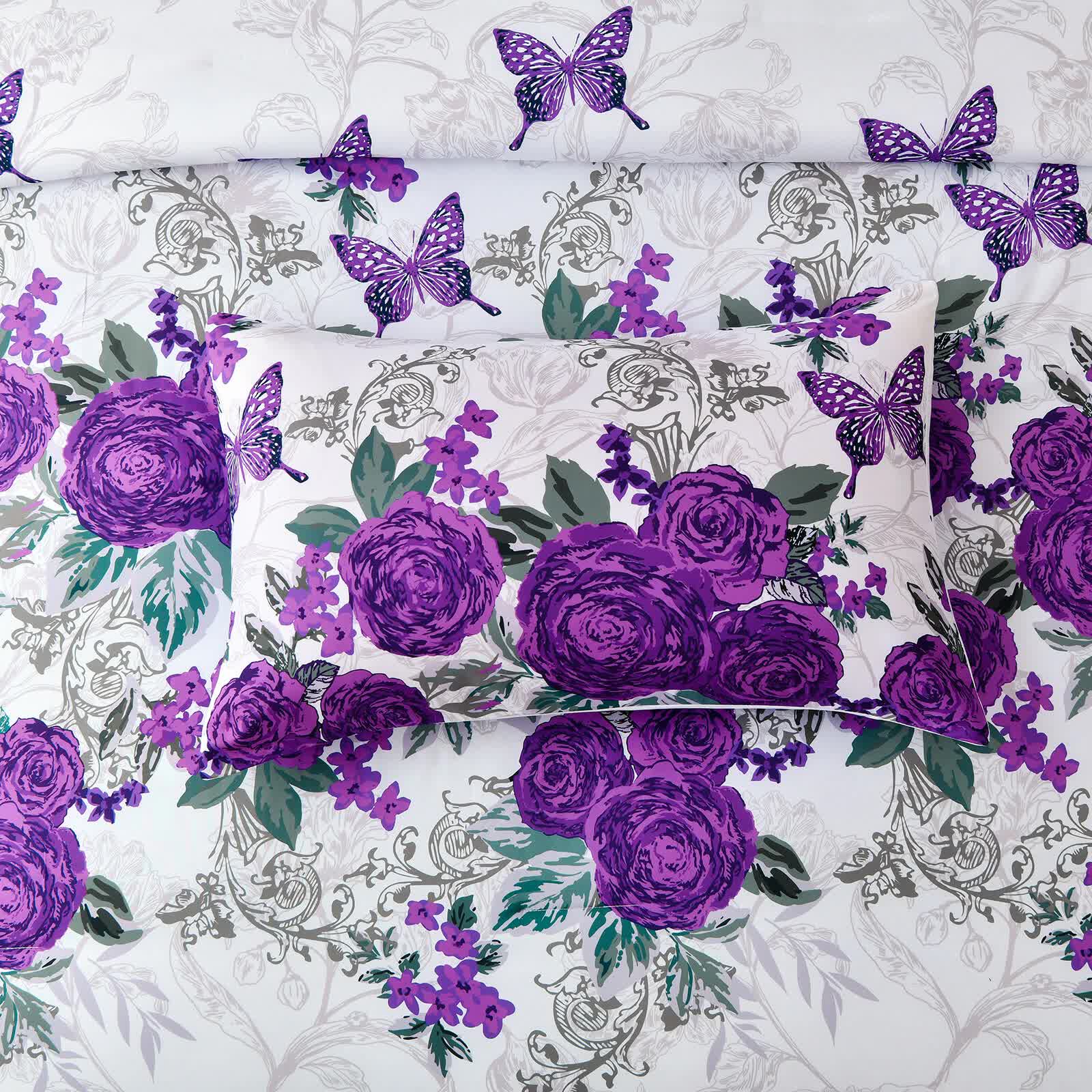 Luxe Loft Purple rose Quilted Comforter & Shams - Trending 3-Piece Set V745-MAB010782AJ3