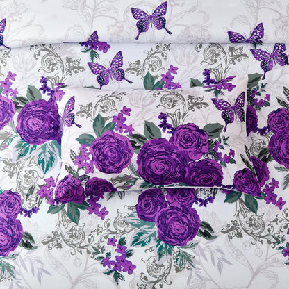 Luxe Loft Purple rose Quilted Comforter & Shams - Trending 3-Piece Set V745-MAB010782AJ3