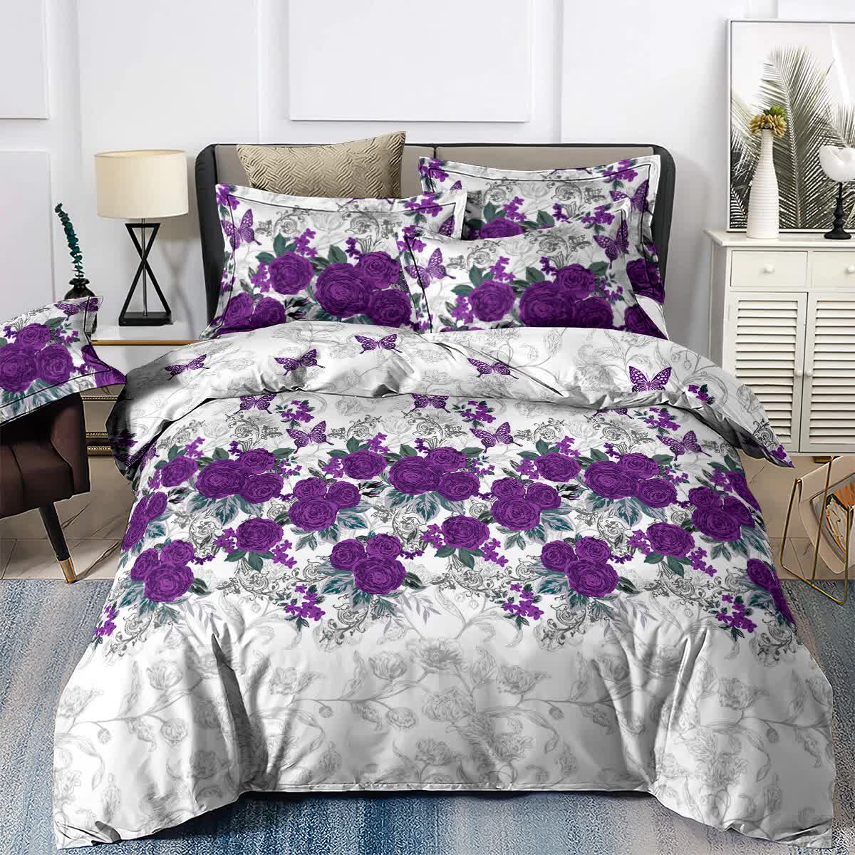 Luxe Loft Purple rose Quilted Comforter & Shams - Trending 3-Piece Set V745-MAB010782AJ3