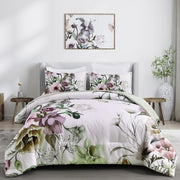 Floral Comforter Set, King Size, Green Floral 3-Piece Bedding, Soft Microfiber for All Seasons V745-MAB010805AJ3