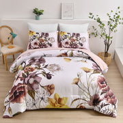 Floral Comforter Set, King Size, Blush Floral 3-Piece Bedding, Soft Microfiber for All Seasons V745-MAB010807AJ3