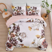 Floral Comforter Set, King Size, Blush Floral 3-Piece Bedding, Soft Microfiber for All Seasons V745-MAB010807AJ3