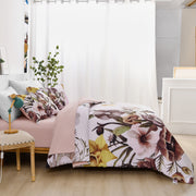Floral Comforter Set, King Size, Blush Floral 3-Piece Bedding, Soft Microfiber for All Seasons V745-MAB010807AJ3