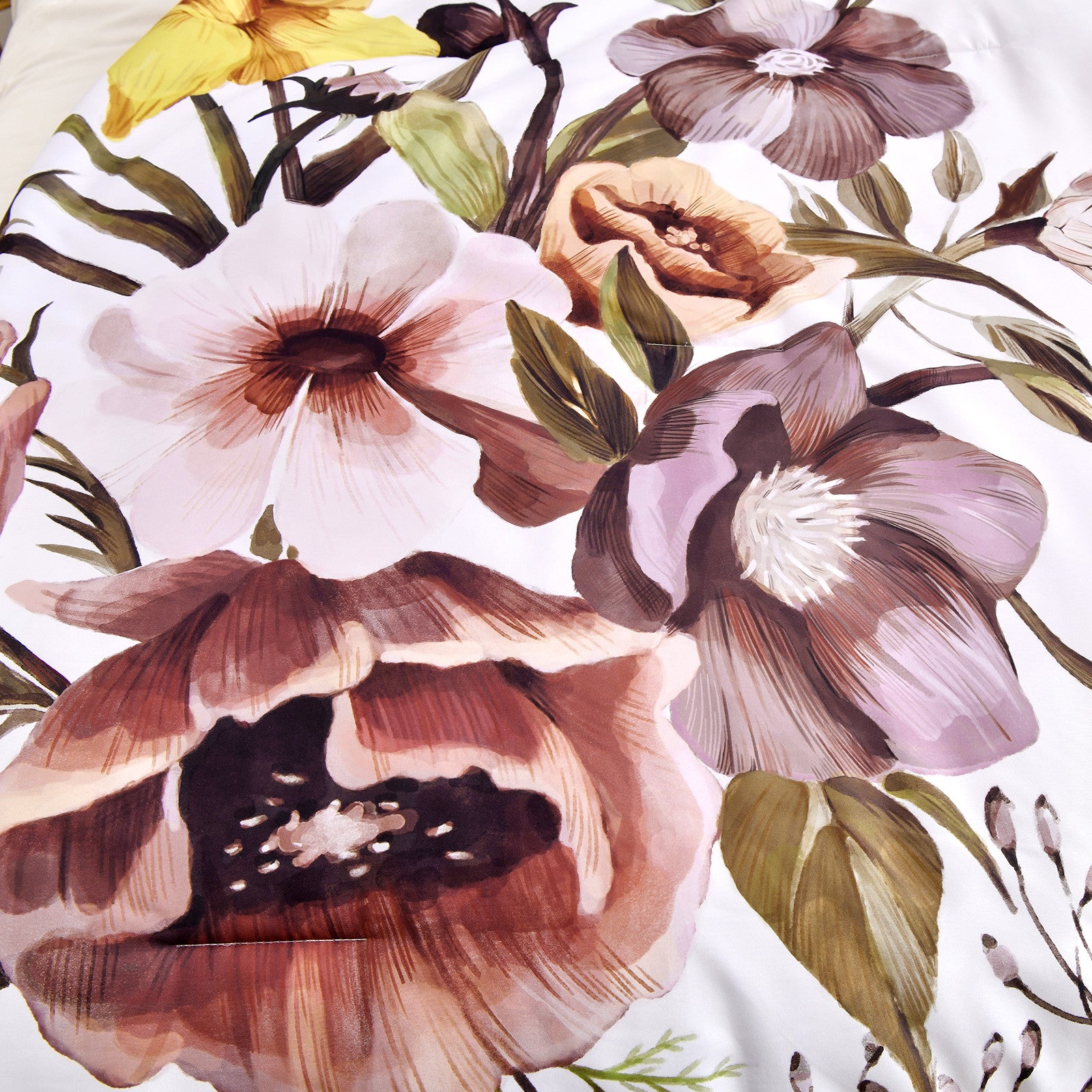 Floral Comforter Set, King Size, Blush Floral 3-Piece Bedding, Soft Microfiber for All Seasons V745-MAB010807AJ3