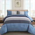 Coastal Drift striped Comforter Bundle - Breezy 3-Piece Bedding V745-MAB010843AJ3