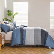 Coastal Drift striped Comforter Bundle - Breezy 3-Piece Bedding V745-MAB010843AJ3