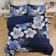 King Comforter Set, Navy Blue Floral 3-Piece Bedding, Soft Microfiber for All Seasons V745-MAB010860AJ3