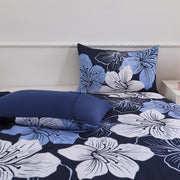 King Comforter Set, Navy Blue Floral 3-Piece Bedding, Soft Microfiber for All Seasons V745-MAB010860AJ3
