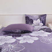 King Comforter Set, Dark Purple Floral 3-Piece Bedding, Soft Microfiber for All Seasons V745-MAB010862AJ3