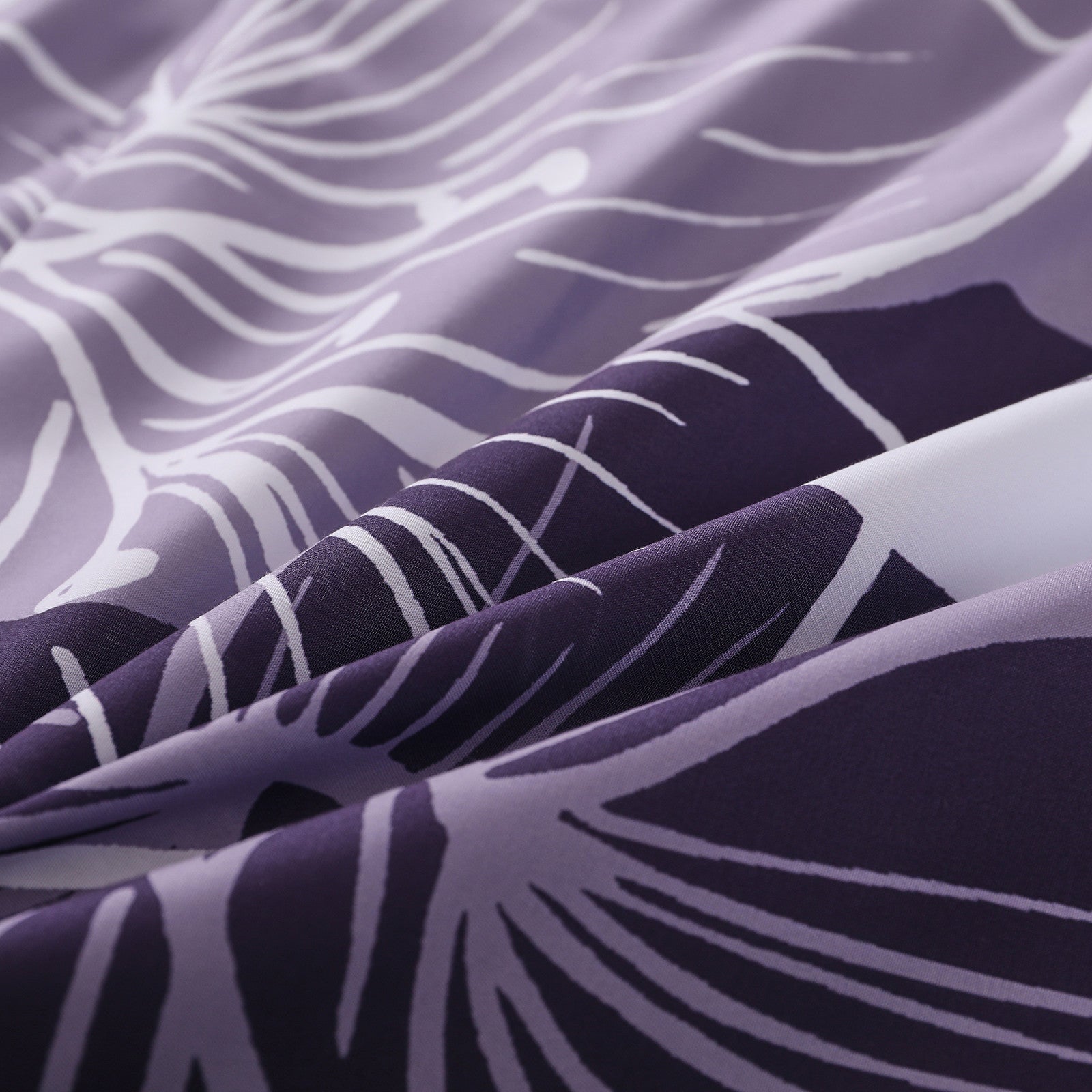 King Comforter Set, Dark Purple Floral 3-Piece Bedding, Soft Microfiber for All Seasons V745-MAB010862AJ3