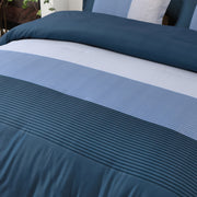 Navy Blue Comforter Set, King Size, Striped 3-Piece Bedding Collection V745-MAB010873AJ3