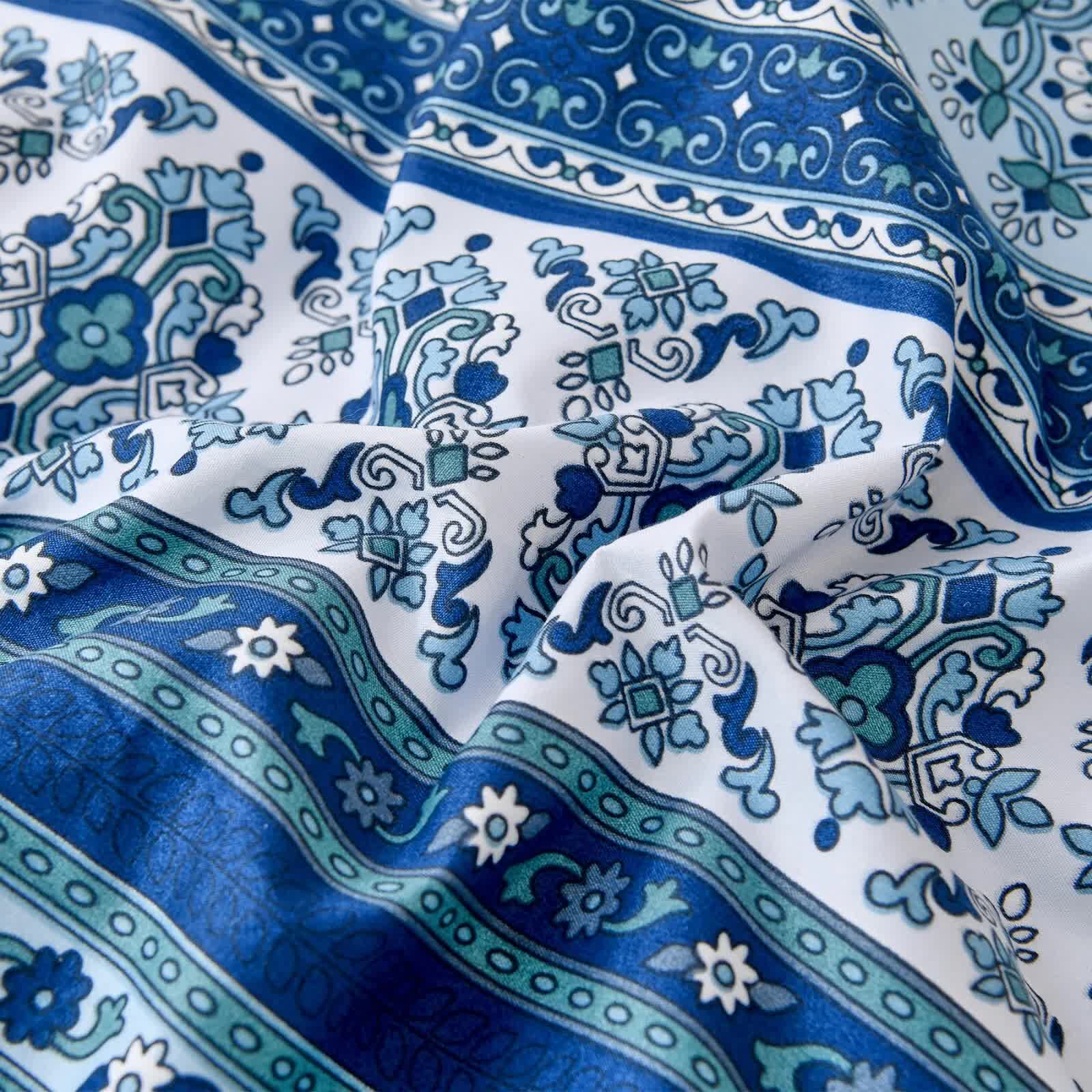 Boho Vibes blue Bedding Set - 3-Piece Comforter & Pillow Covers V745-MAB010907AJ3
