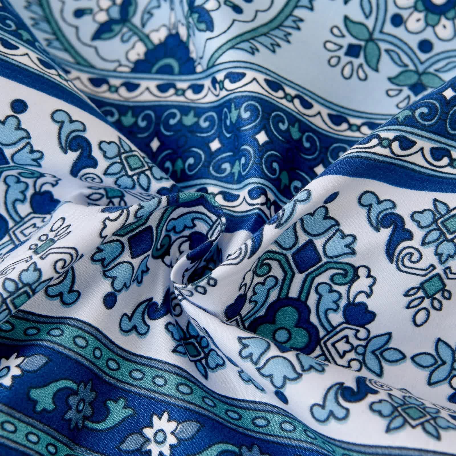 Boho Vibes blue Bedding Set - 3-Piece Comforter & Pillow Covers V745-MAB010907AJ3