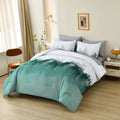 Floral Stripes Comforter Set, King Size, Plush 3-Piece Bedding with Pillowcases V745-MAB010940AJ3