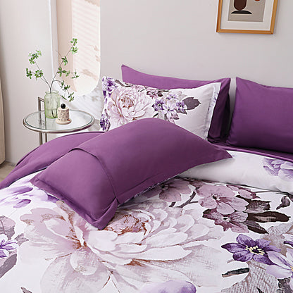 Elegant Floral Comforter Set, King Size, Warm Quilted Bedding with Pillowcases V745-MAB010947AJ3
