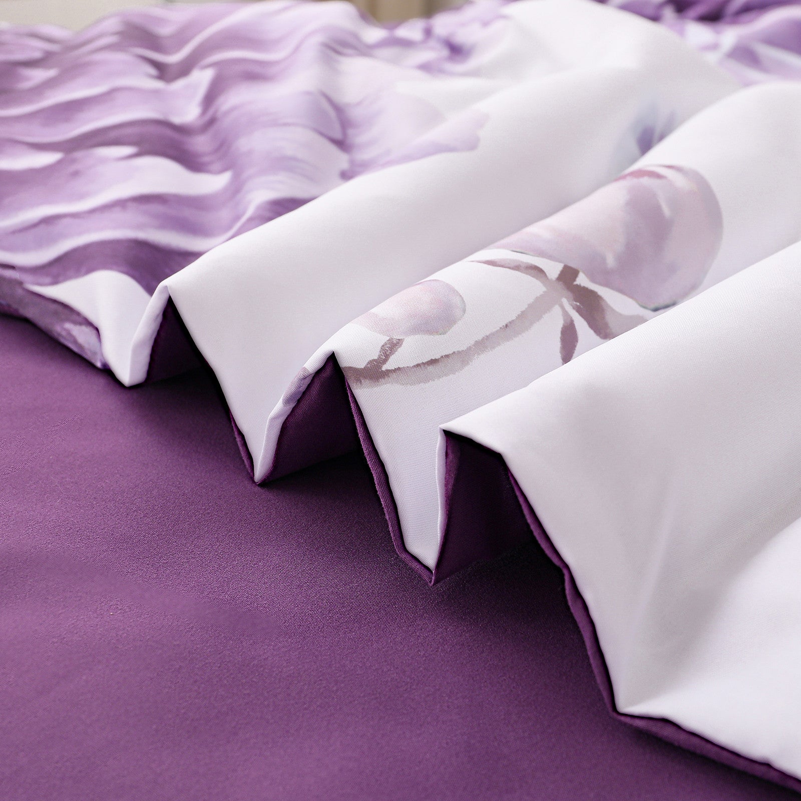 Elegant Floral Comforter Set, King Size, Warm Quilted Bedding with Pillowcases V745-MAB010947AJ3