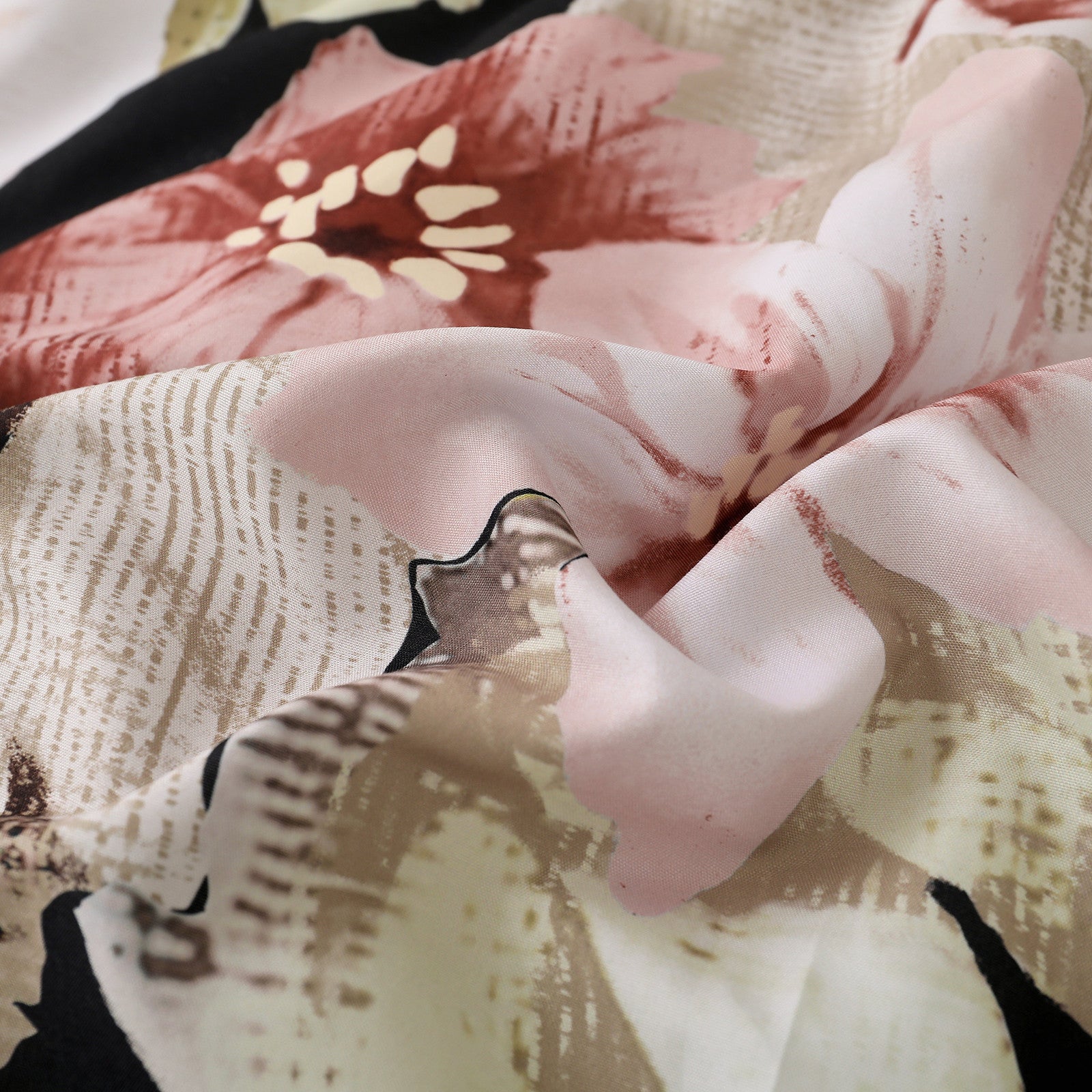 Soft Floral Comforter Set, King Size, Quilted Warm Bedding with Pillowcases V745-MAB010949AJ3