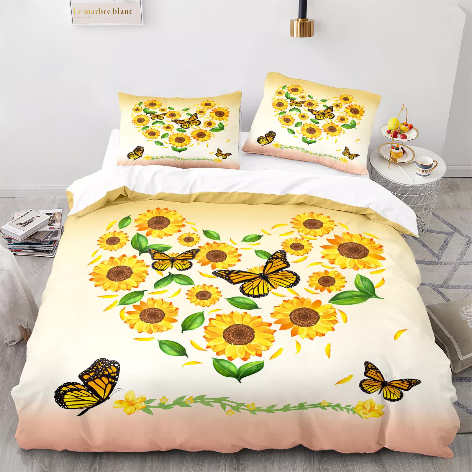 Airy Loft butterfly floral 3-Piece Comforter Bundle - Relaxed V745-MAB010977AJ3