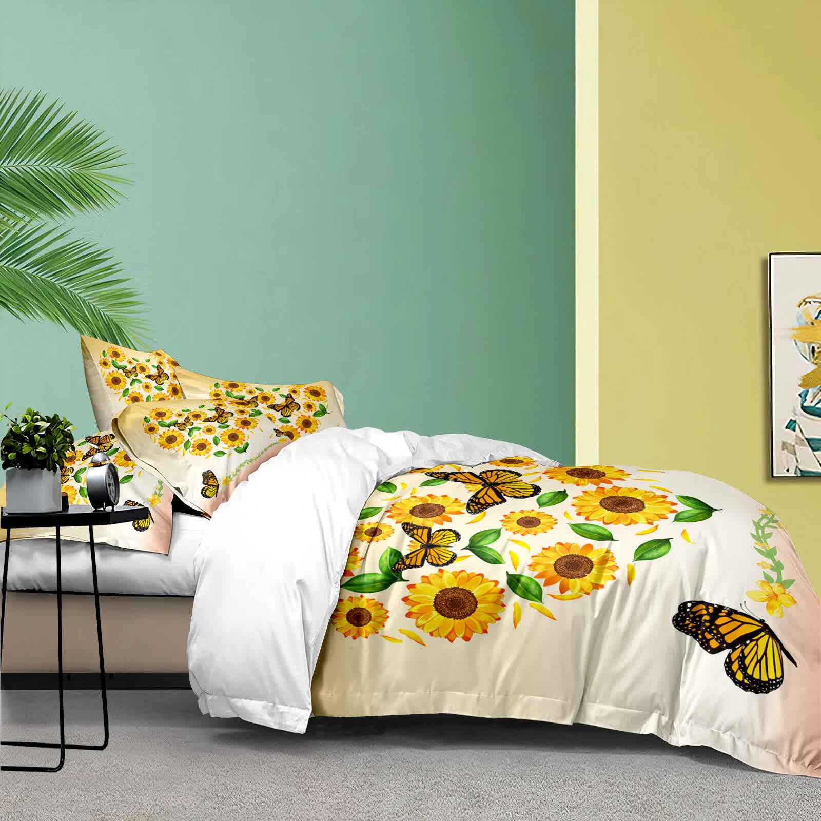 Airy Loft butterfly floral 3-Piece Comforter Bundle - Relaxed V745-MAB010977AJ3
