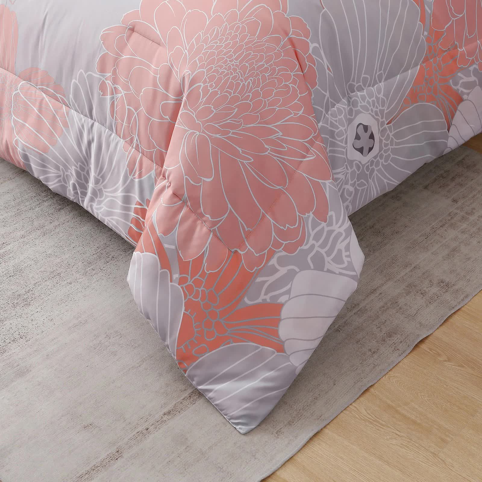Zen Retreat Quilted Comforter Bundle - 3-Piece Serenity Style V745-MAB011076AJ3