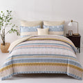Luxe Loft Boho Quilted Comforter & Shams - Trending 3-Piece Set V745-MAB011078AJ3