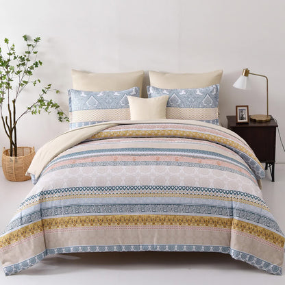 Luxe Loft Boho Quilted Comforter & Shams - Trending 3-Piece Set V745-MAB011078AJ3