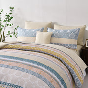 Luxe Loft Boho Quilted Comforter & Shams - Trending 3-Piece Set V745-MAB011078AJ3