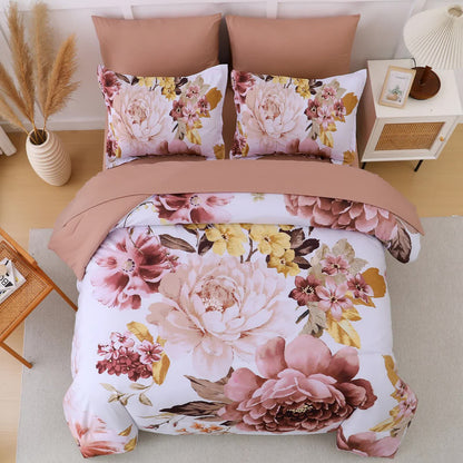 Pure Haven Pink floral 3-Piece Comforter Set V745-MAB011080AJ3