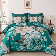 Pure Haven green floral 3-Piece Comforter Set V745-MAB011083AJ3
