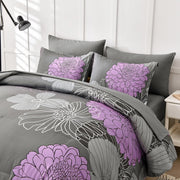 Cloud Nine grey purple Bedding - 3-Piece Comforter Set for Everyday Chill V745-MAB011090AJ3