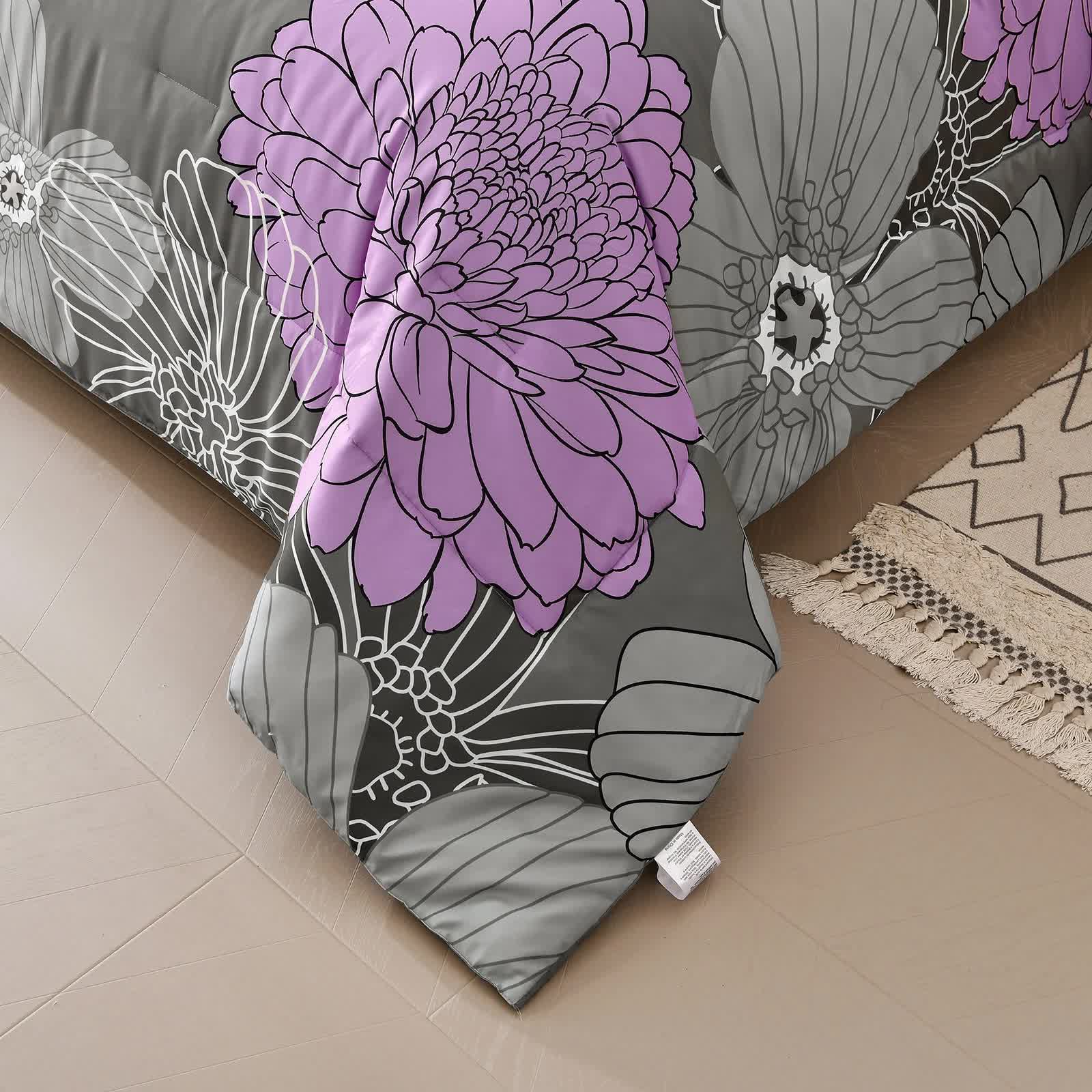 Cloud Nine grey purple Bedding - 3-Piece Comforter Set for Everyday Chill V745-MAB011090AJ3