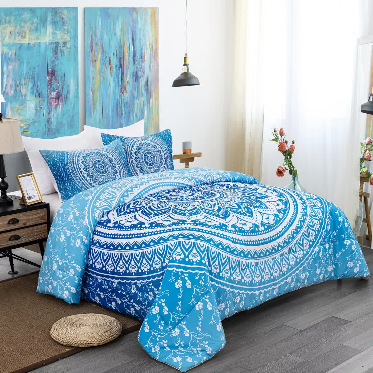 Dreamscape Sacred Circle Design Comforter Set - 3-Pcs Refreshing V745-MAB01169AJ3