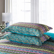 Grenn Teal Boho style Printed Bedspread Quilt Set + Pillowcases V745-MAC06193Q13U