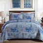 Boho Blue Quilted Coverlet & Pillow Set: Vibrant, Cozy Elegance - king V745-MAC06495K13UU