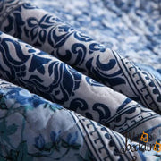 Boho Blue Quilted Coverlet & Pillow Set: Vibrant, Cozy Elegance - king V745-MAC06495K13UU