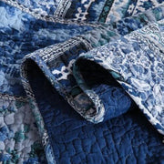 Boho Blue Quilted Coverlet & Pillow Set: Vibrant, Cozy Elegance - king V745-MAC06495K13UU
