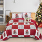 Elegant Red, greem & White Christmas Queen Bedspread Set V745-MAC080143Q13U