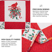 Elegant Red, greem & White Christmas Queen Bedspread Set V745-MAC080143Q13U