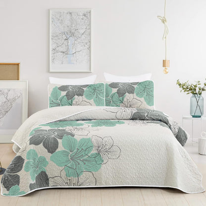 Radiant Quilted Coverlet and Pillowcases Set: Envelop Your Bed in Elegance - Queen size V745-MAC080163Q13U