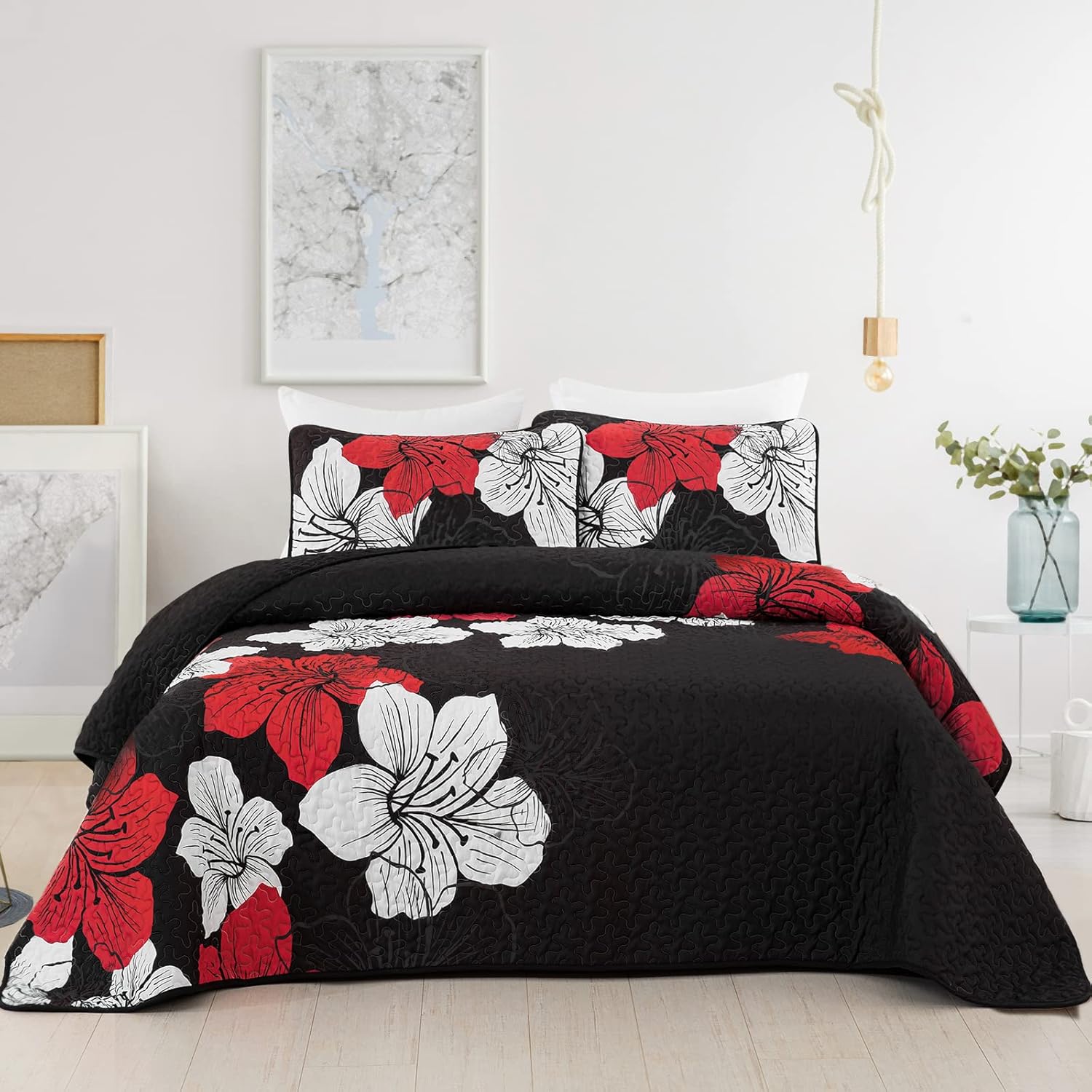 Glorious Quilted coverlet and pillowcovers set: Unmatched Beauty - Queen size V745-MAC080182Q13U